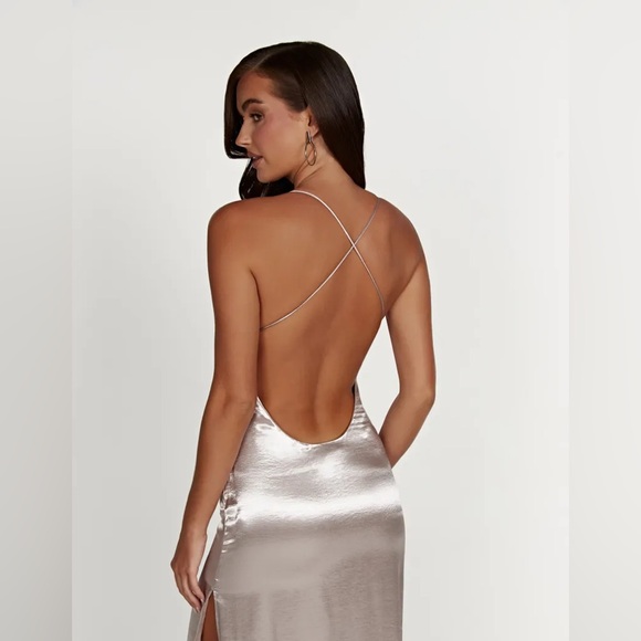 Meshki Whitney Wetlook Maxi Dress - Bronze - Picture 4 of 4